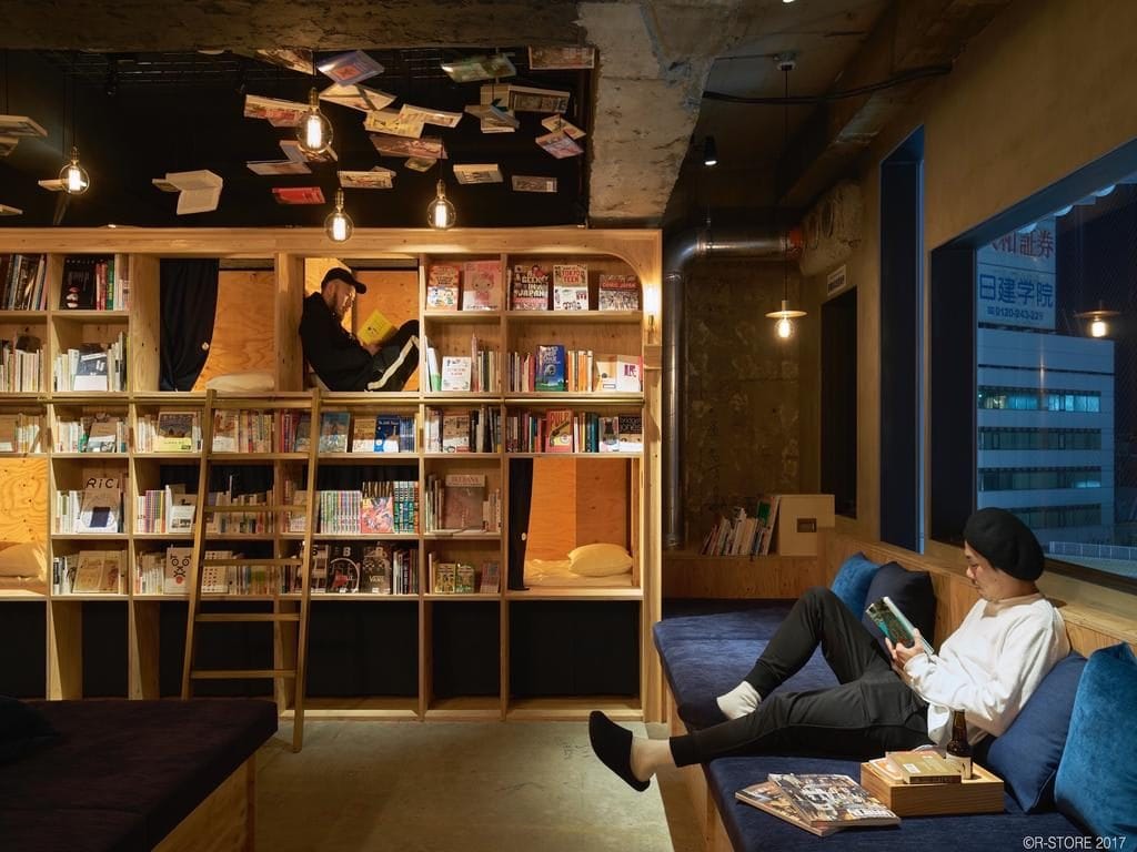 book and bed hotel hostel books tokyo