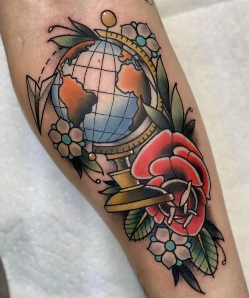 globe tattoo