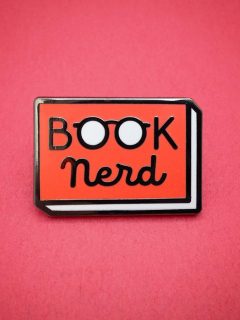 book nerd pin