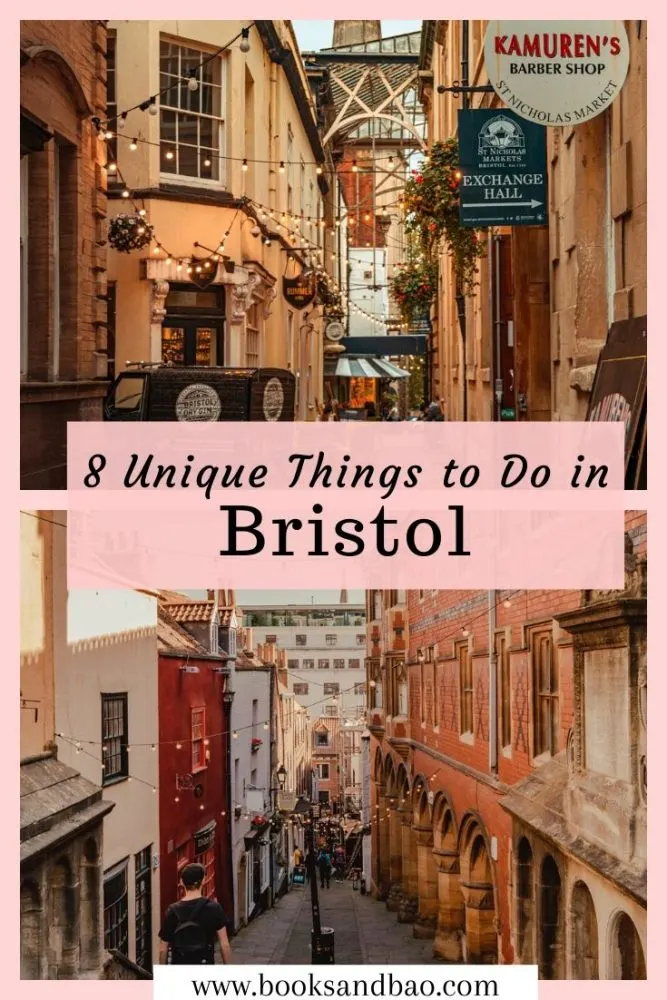 8 Unique Things to do in Bristol | Books and Bao
Known as the hipster city of Britain for good reason! There's so much vibrancy to Bristol's culture scene. Here's are 8 unique things to try when you visit Bristol! #citybreak #uk #travelguide #bookshops #bristol #placestovisit
