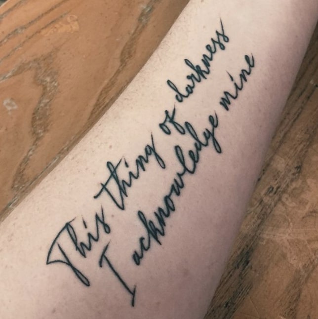 shakespeare quote tattoo