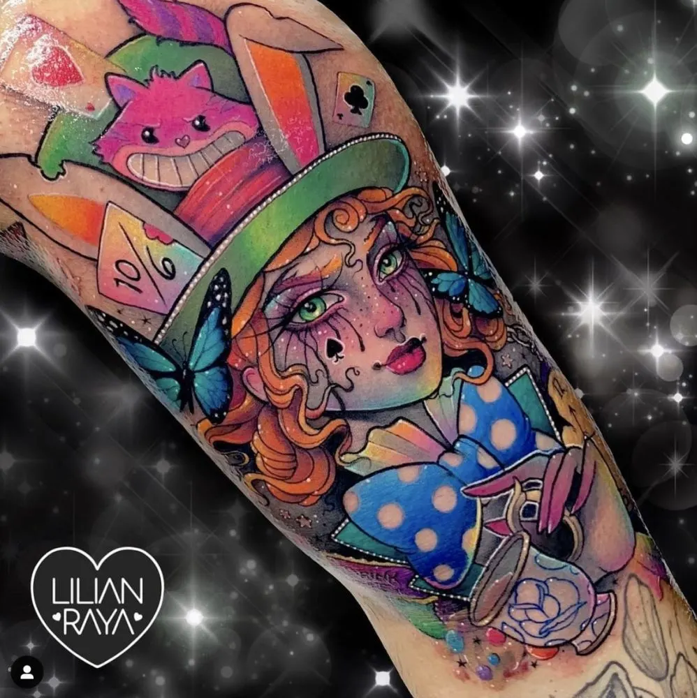 mad hatter hat tattoo drawing