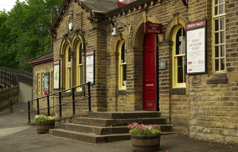 Railway station in Haworth, UK