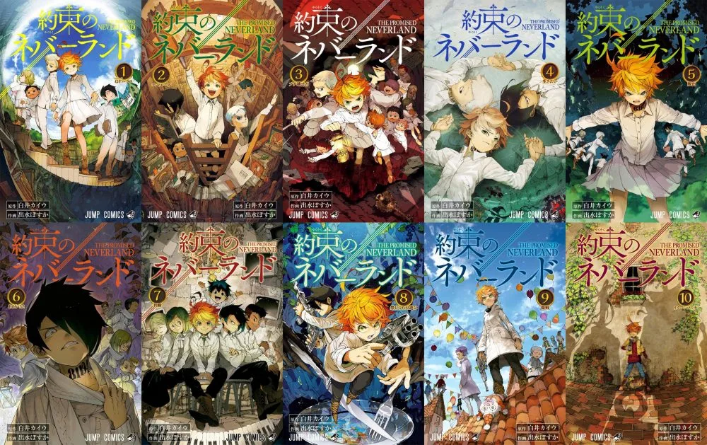 the promised neverland manga covers