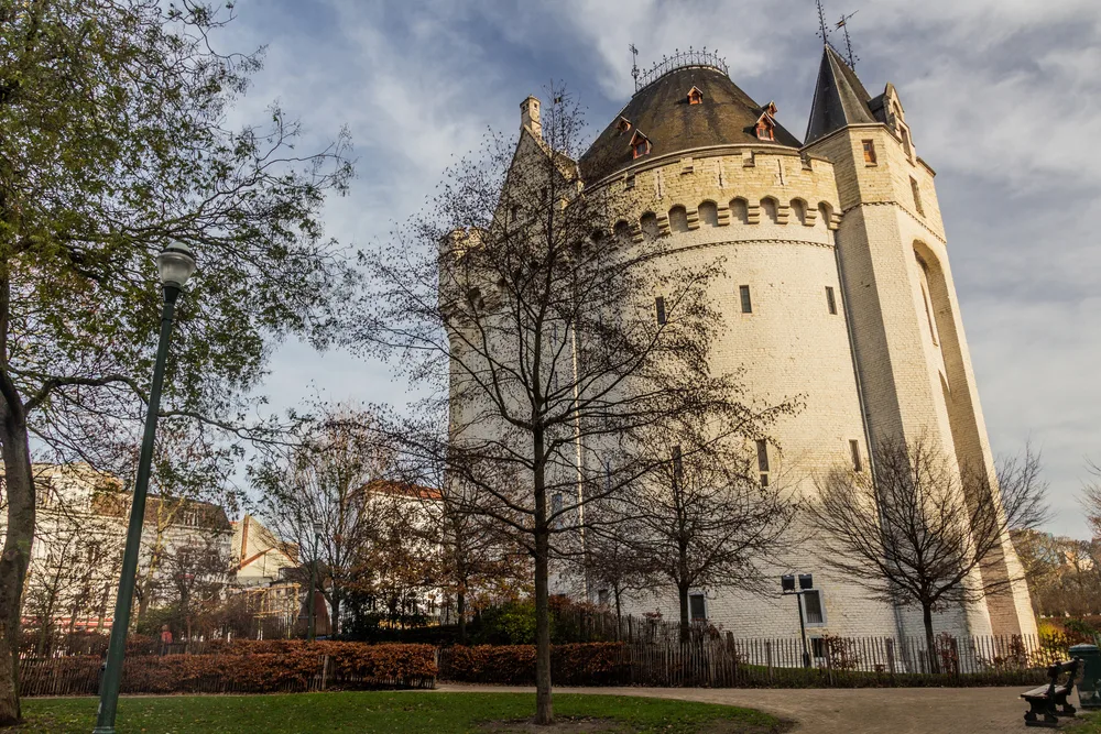Medieval fortified Halle Gate in Brussels, capital of Belgium