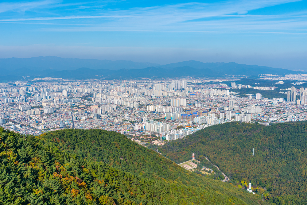 Daegu from Apsan mountain, Republic of Korea