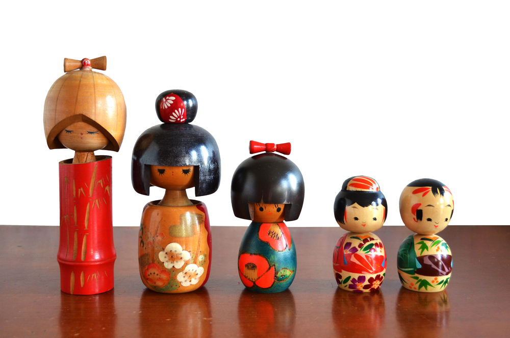 Vintage japanese kokeshi sales dolls